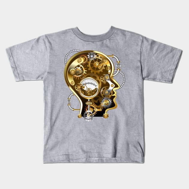 Steampunk Head with Manometer Kids T-Shirt by Blackmoon9